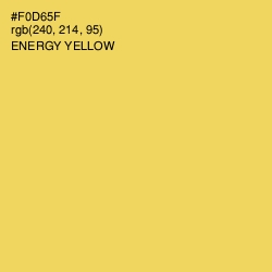 #F0D65F - Energy Yellow Color Image